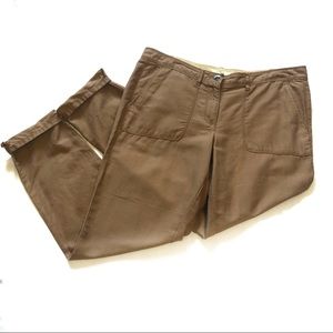 Loft Marisa linen patch pocket straight leg pants